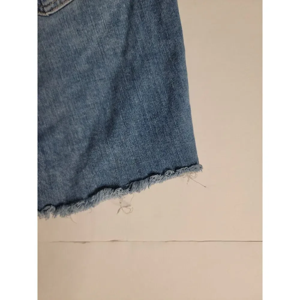 Current Elliot Jean Shorts 26 Jort Distressed High Rise Bermuda Beachy Women's
